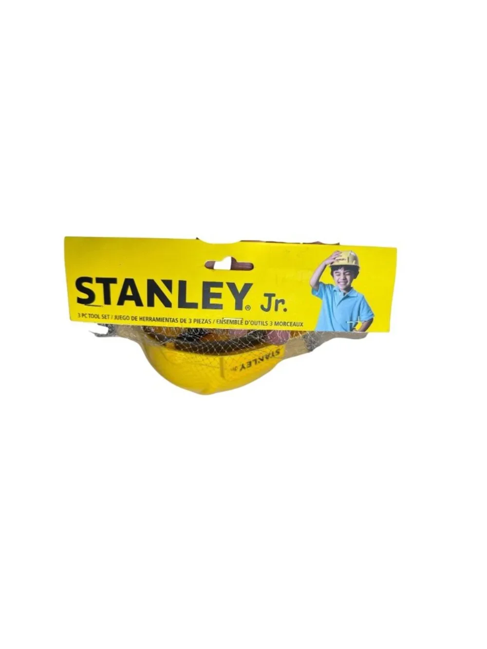 Stanley Jr. 3-Piece Kids Tool Set W/ Yellow Hard Hat & Hammer